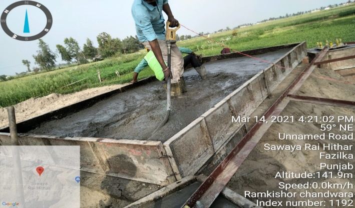Raft concreting, Fazilka