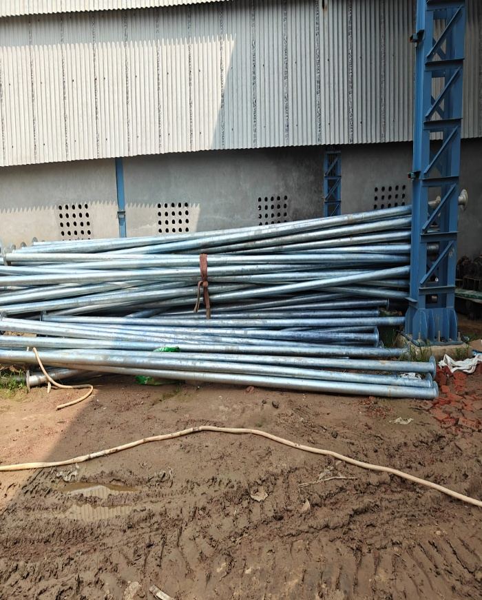 Pole stock at the warehouse