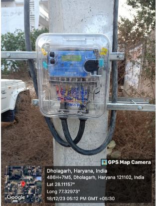 Meter board on pole